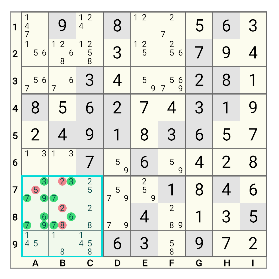 Hidden Quadruple Example 1