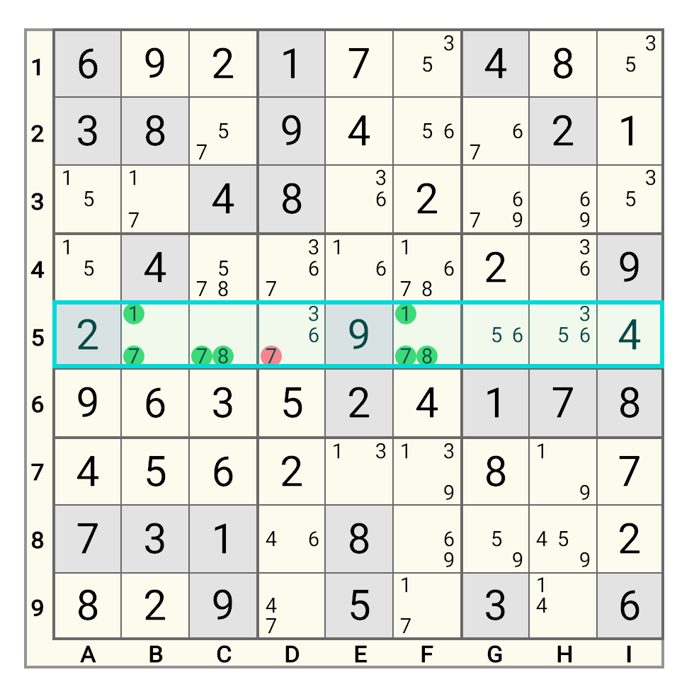 Naked Set Complement Example 1 - Naked