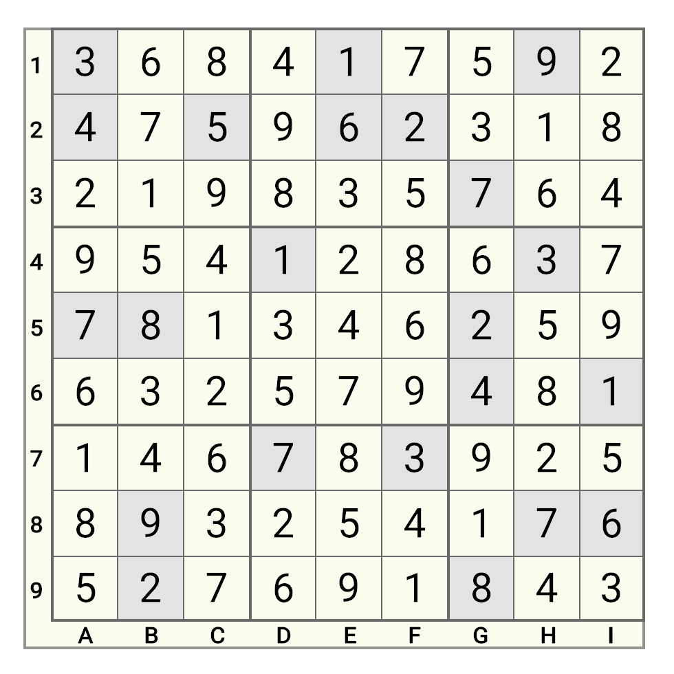 Sudoku Solution Example